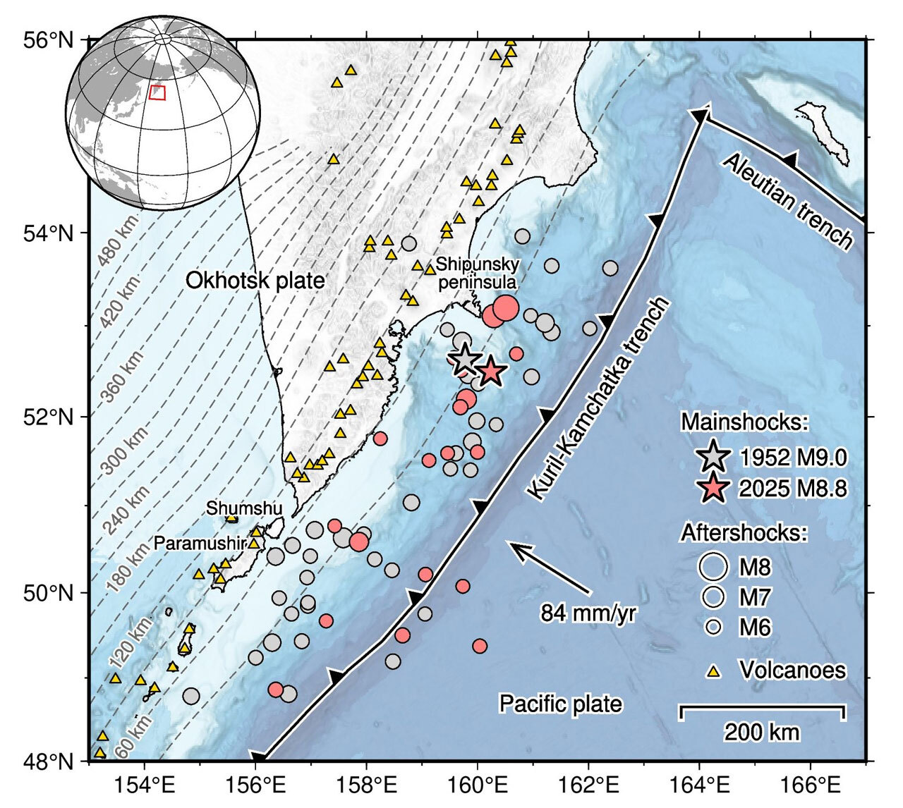Геофизики смоделировали подвижки разлома во время Камчатского землетрясения