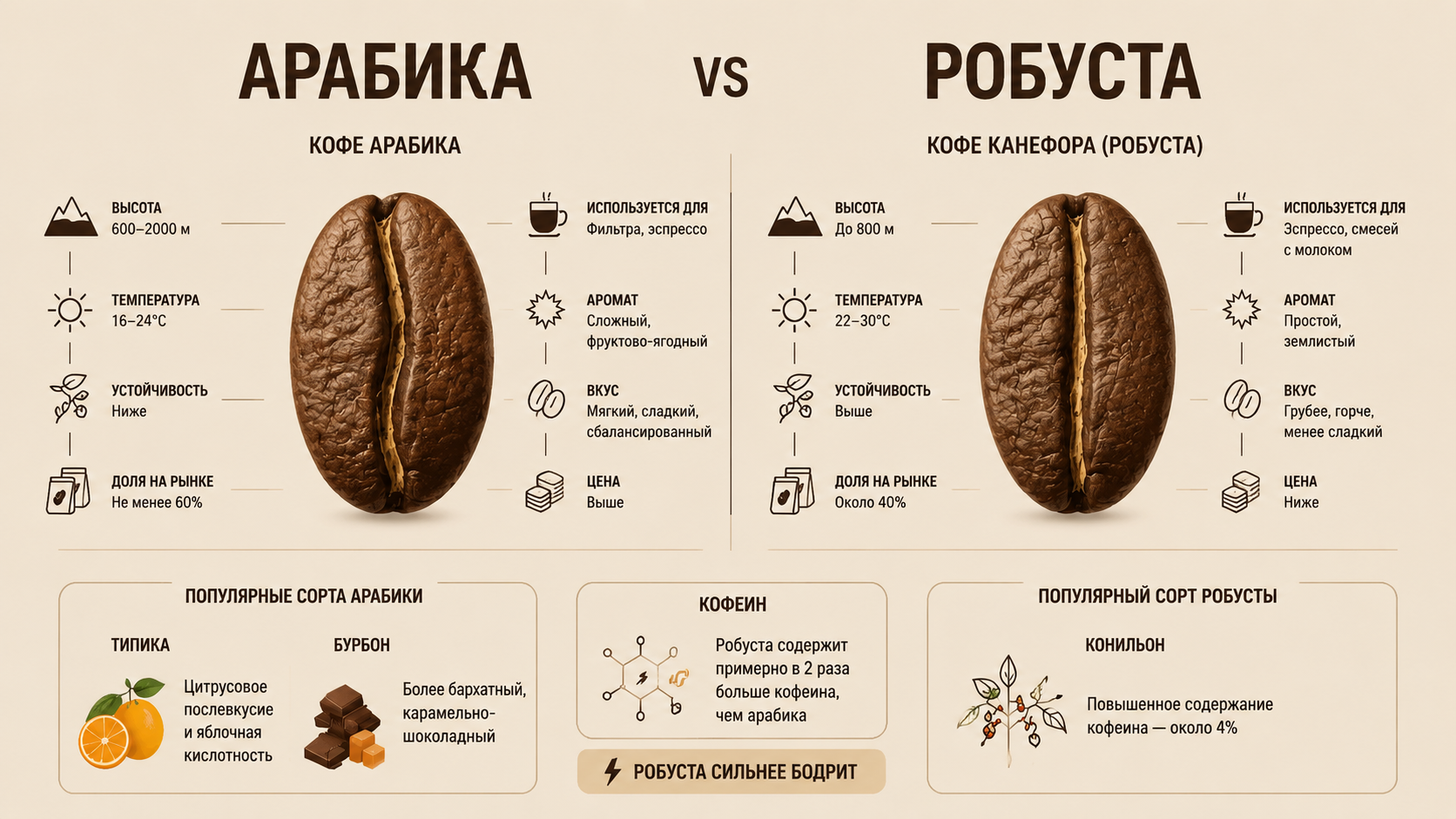 робуста и арабика