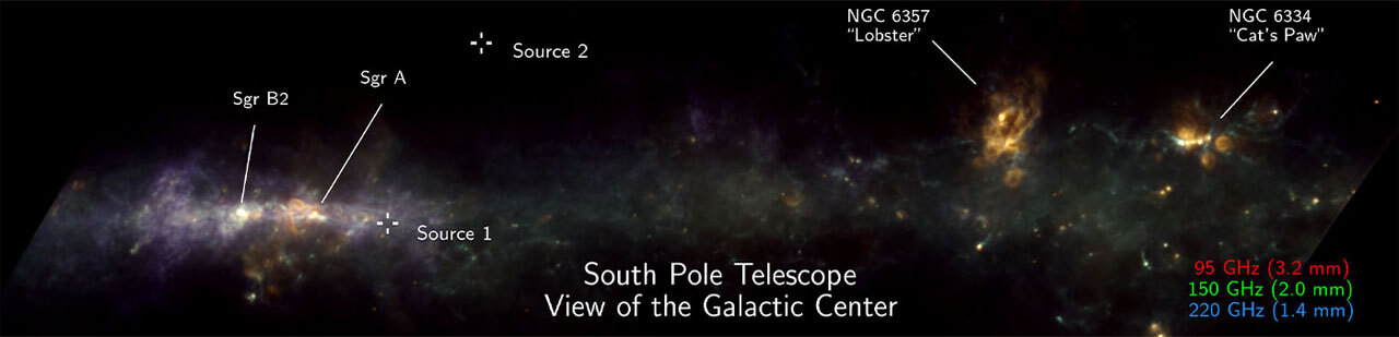 Мощные звездные вспышки возле центра Галактики