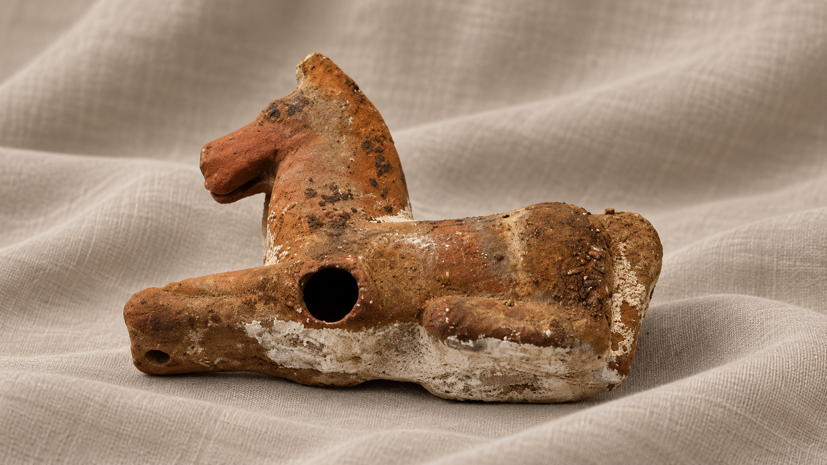 В Румынии вскрыли 1800-летний саркофаг с погремушкой и игрушечной лошадкой