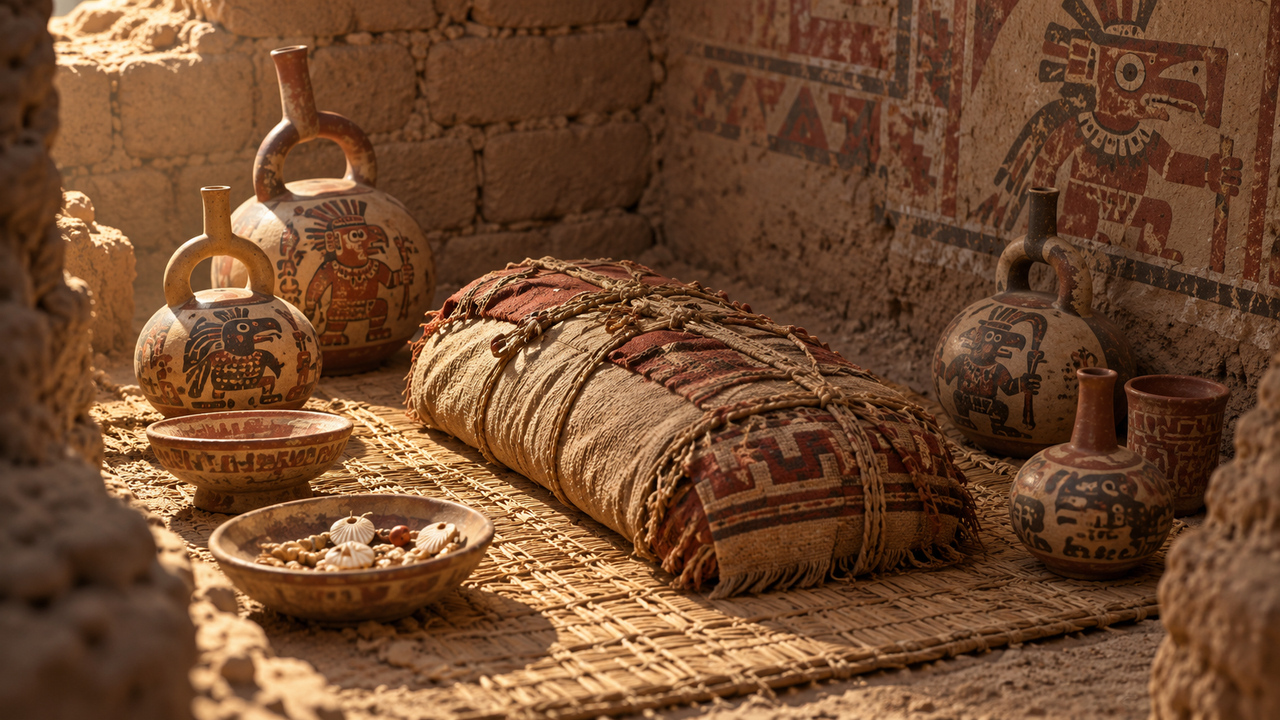 В Перу в Храме Луны найдена богатое погребение младенца возрастом 1400 лет
