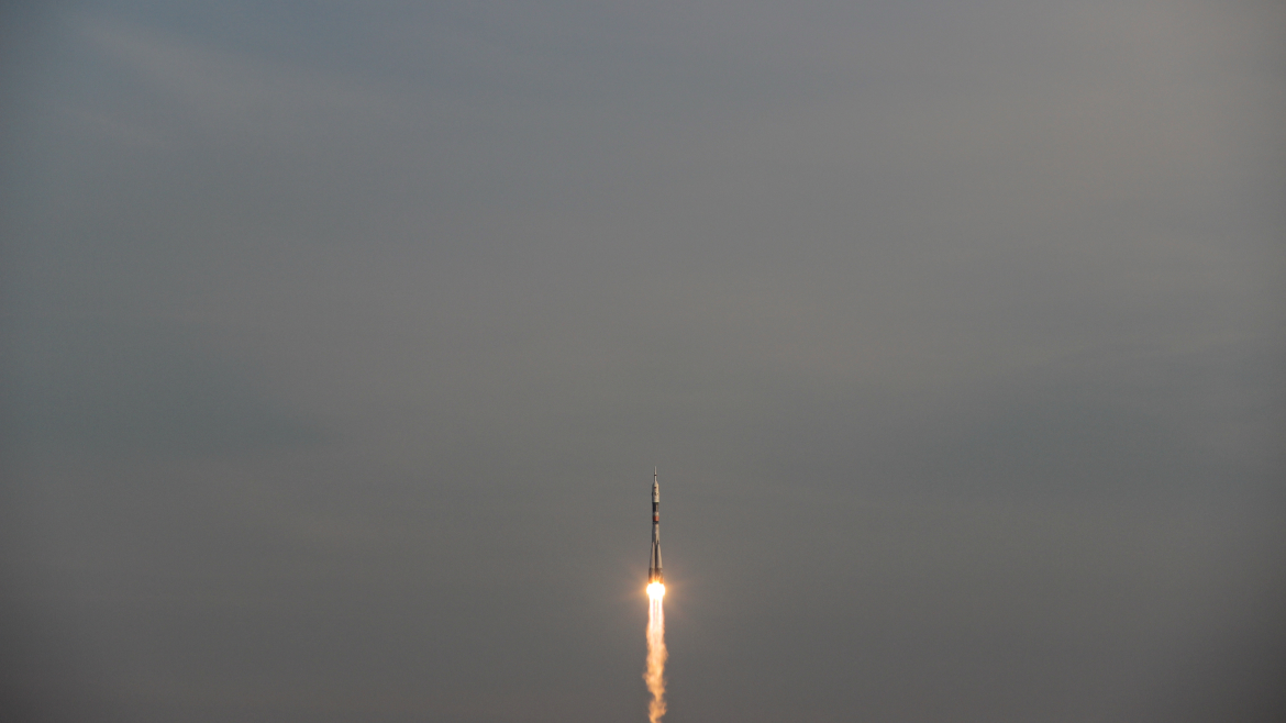 Запуск РН «Союз-ФГ» с ПКК «Союз-ТМА-19М» 15 декабря 2015 г. с «Гагаринского старта» пл. №1 космодрома Байконур