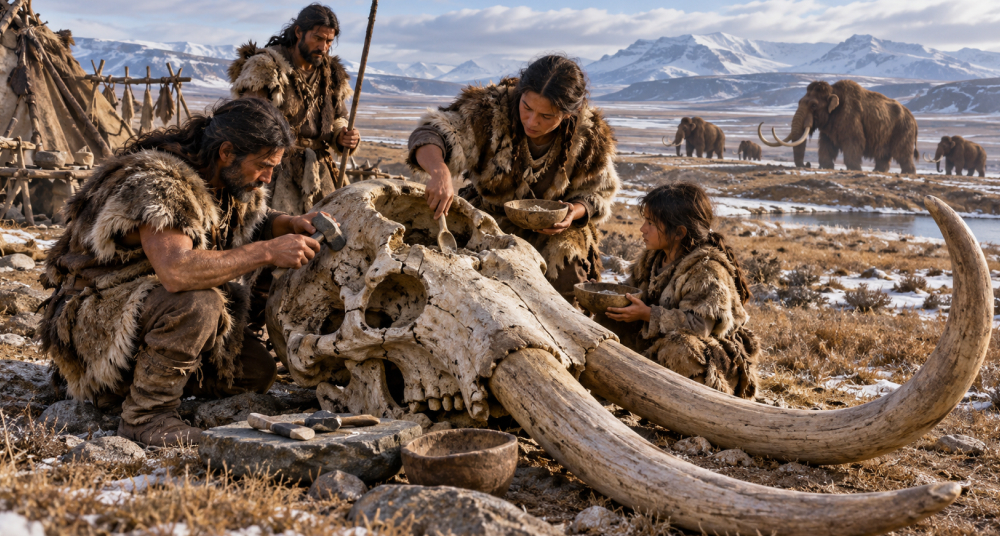 12 500 лет люди питались мозгом дневних слонов:  исследование