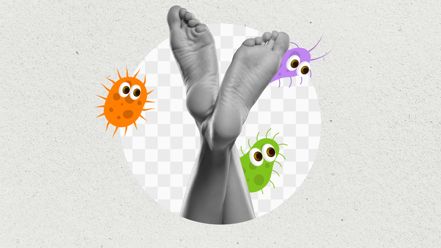 Бактерии, носки, ноги