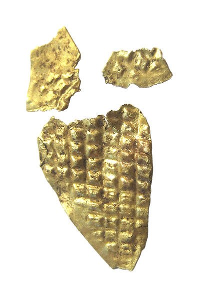 пластина лошадиной сбруи из золота