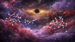 космос, облака газа, сложные молекулы