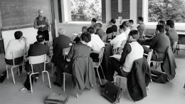 Гротендик читает лекцию в Институте высших научных исследований, 1960-е годы