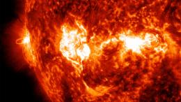 Самое начало солнечной вспышки