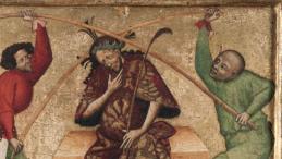 Один из палачей Иисуса изображен страдающим от «седловидного носа», распространенного последствия сифилиса? Деталь австрийской картины ок. 1400 г. Страстей Христовых